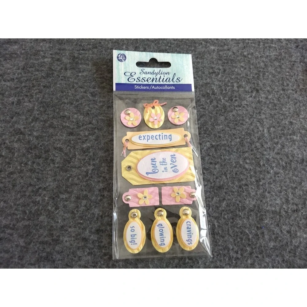 Jolees Boutique & Sandylion Scrapbooking Stickers Pregnancy‎ Baby Lot  of 4 NEW